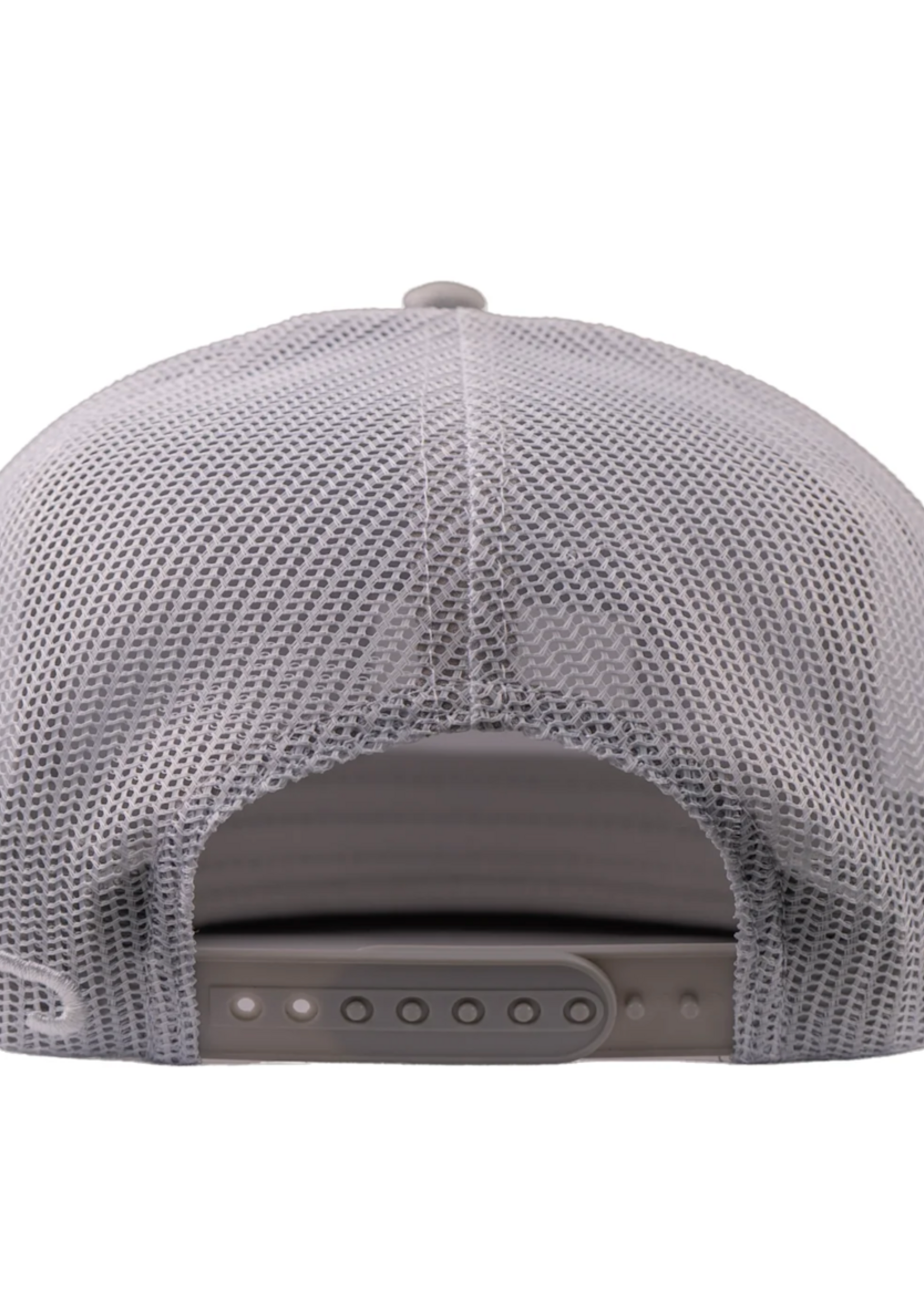 LAZY J RANCH SILVER GREY & WHITE EL RANCHO CLASSIC ROPE TRUCKER HAT