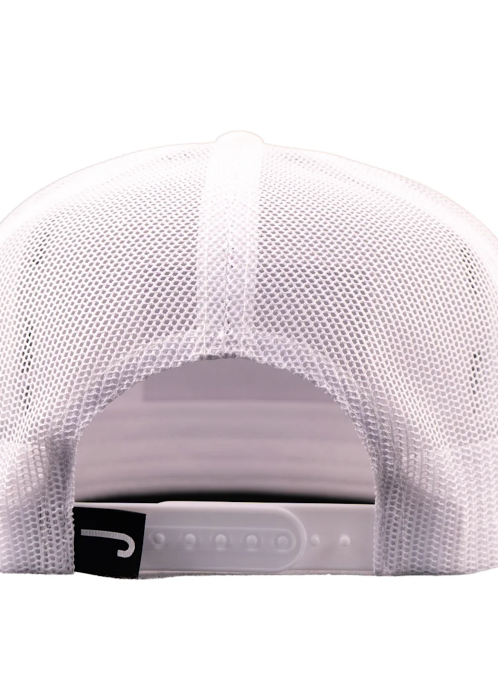 LAZY J RANCH WHITE MAROON SMOKELESS CLASSIC ROPE TRUCKER HAT