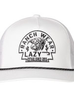 Lazy J Ranch White Arrowhead Performance Rope Trucker Hat