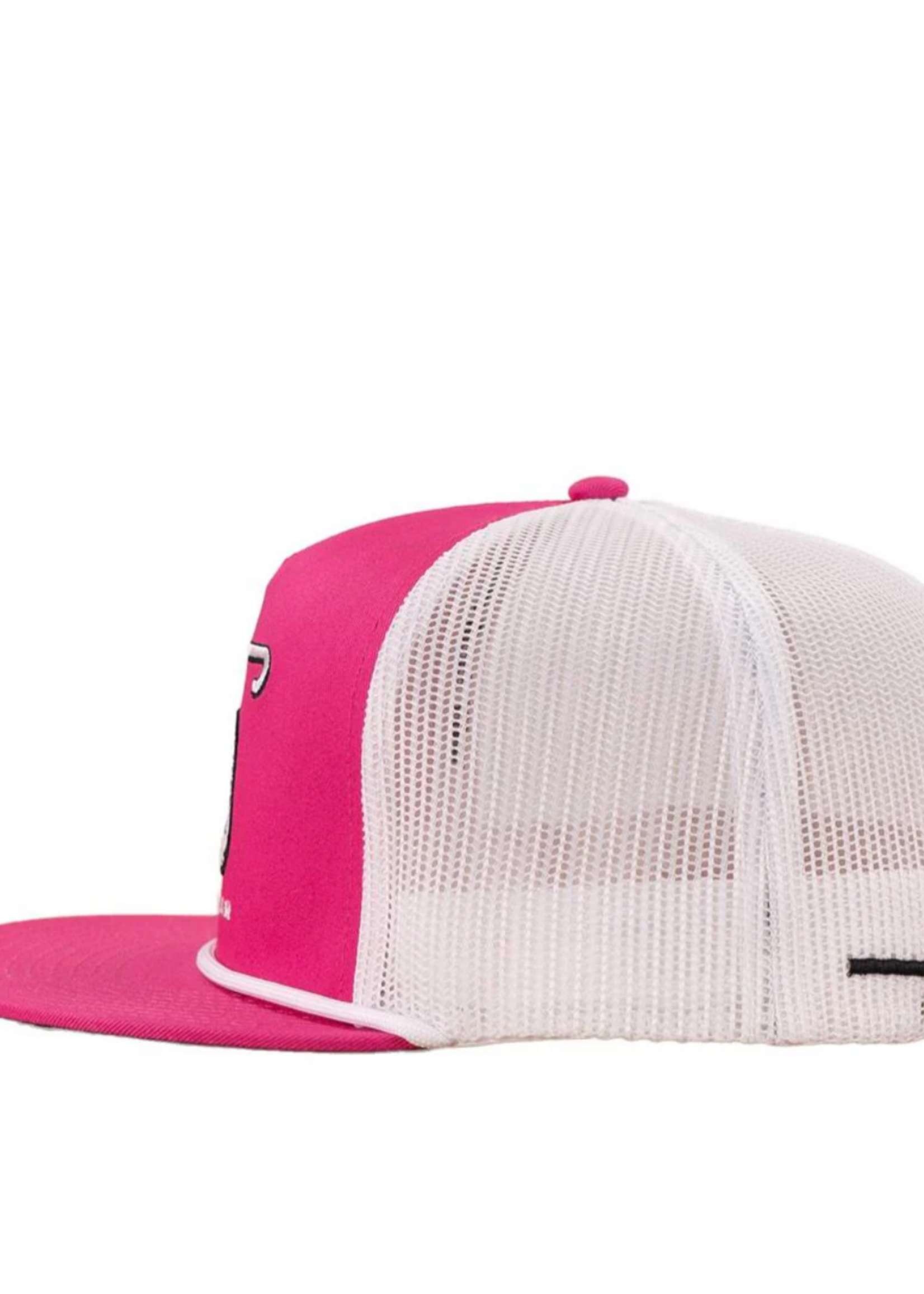 Lazy J Ranch Pink & White Afterglow Classic Rope Trucker Hat