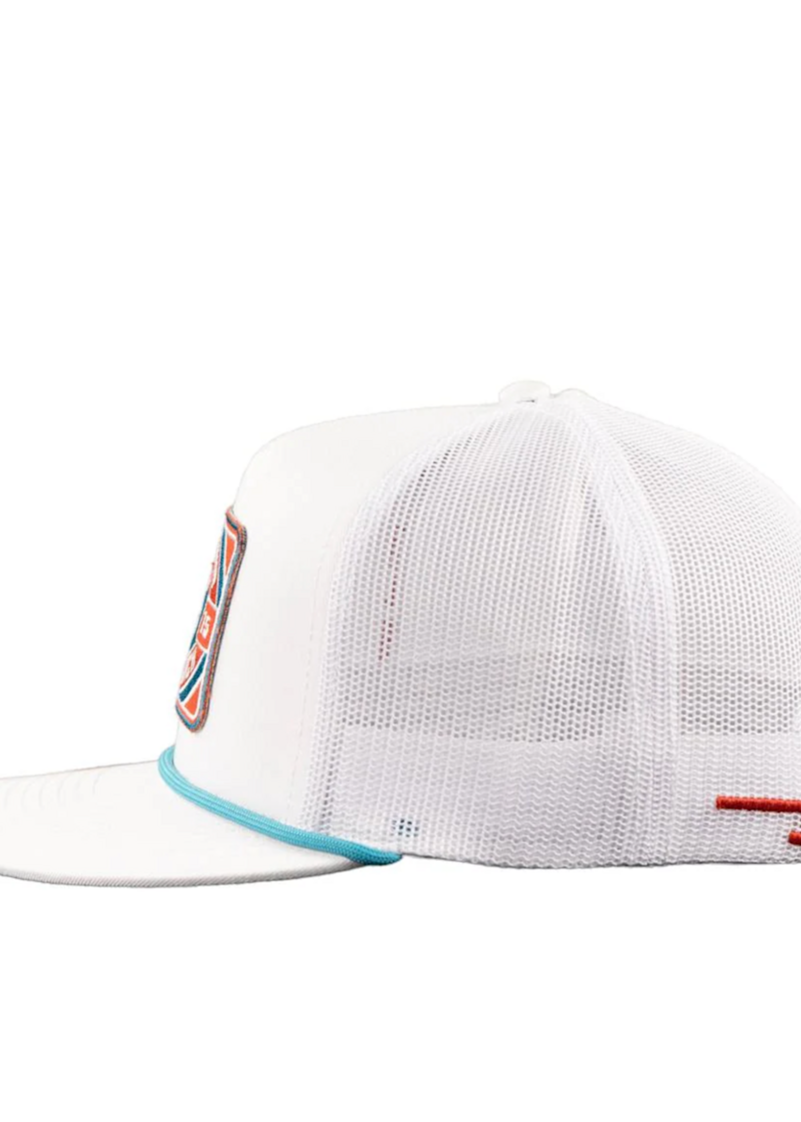 LAZY J RANCH WHITE ROUND PEN CLASSIC ROPE TRUCKER HAT