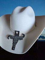 Tejana 6X Cuernos Chuecos "Oscar" Blanca