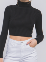 Fall Night Sweater Top BLACK