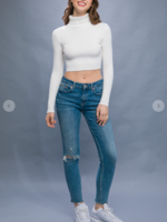 Fall Night Sweater Top WHITE