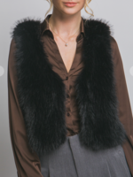 All Furry Vest BLACK