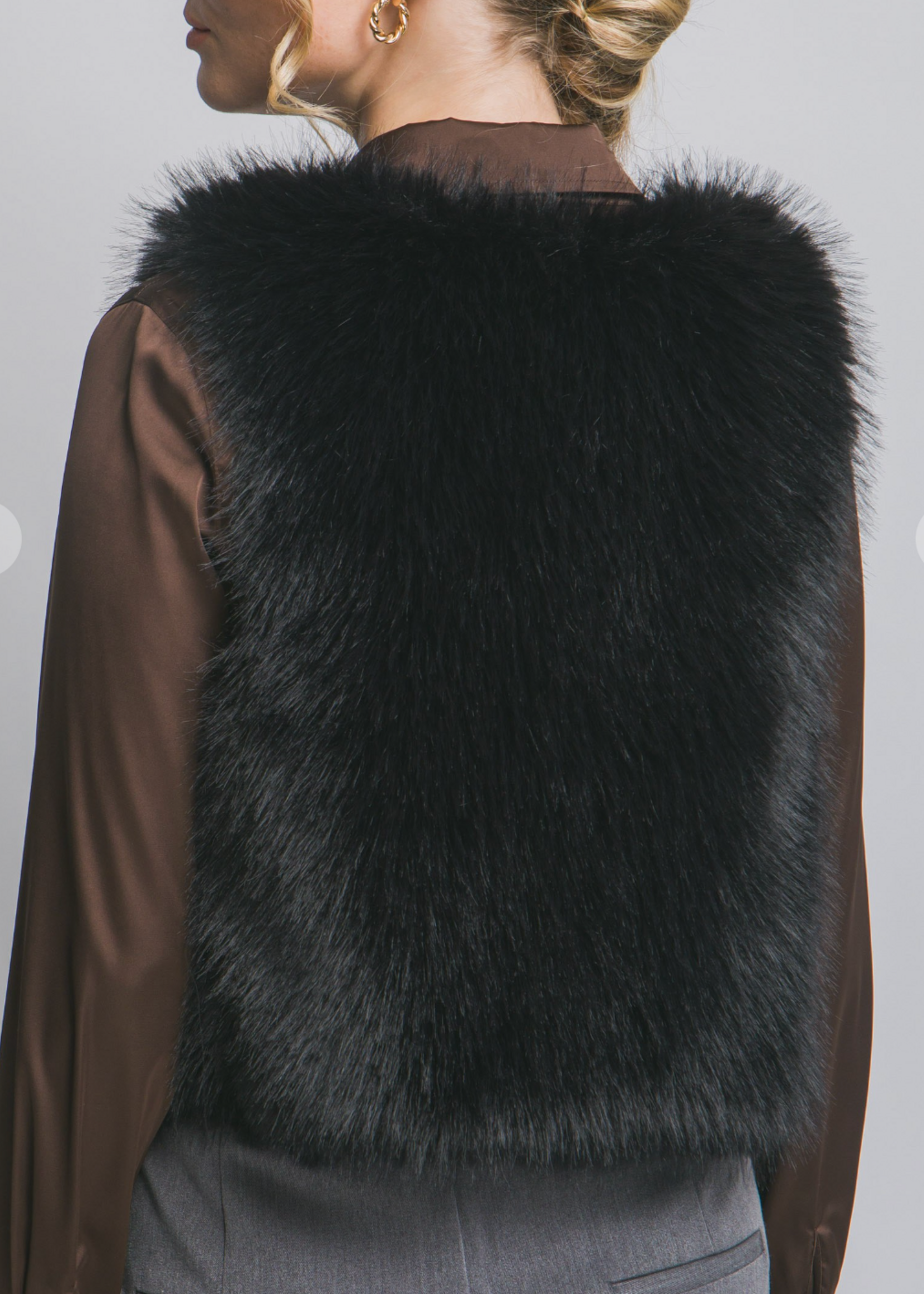 All Furry Vest BLACK