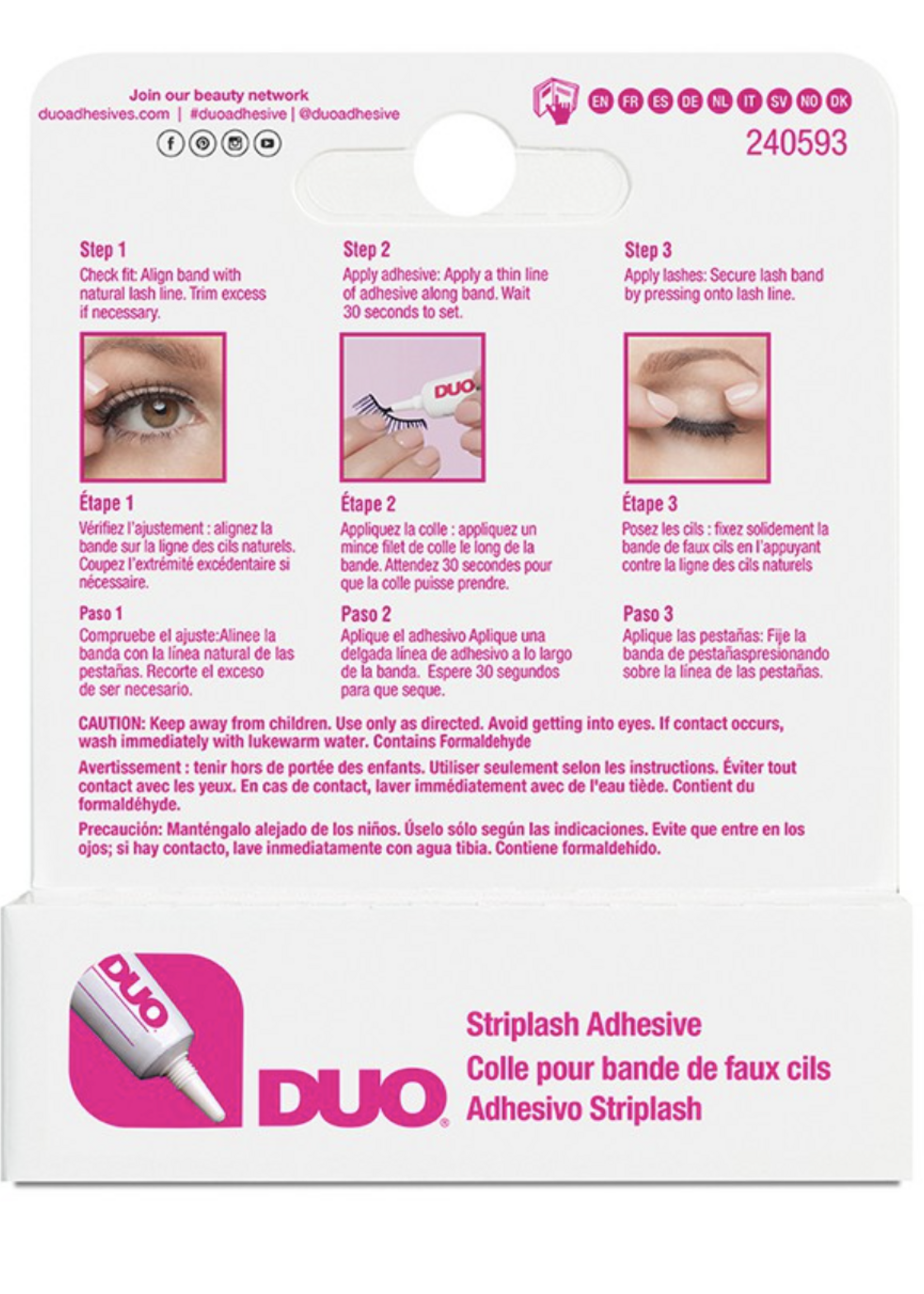 DUO Pink Glue Striplash Dark Adhesive