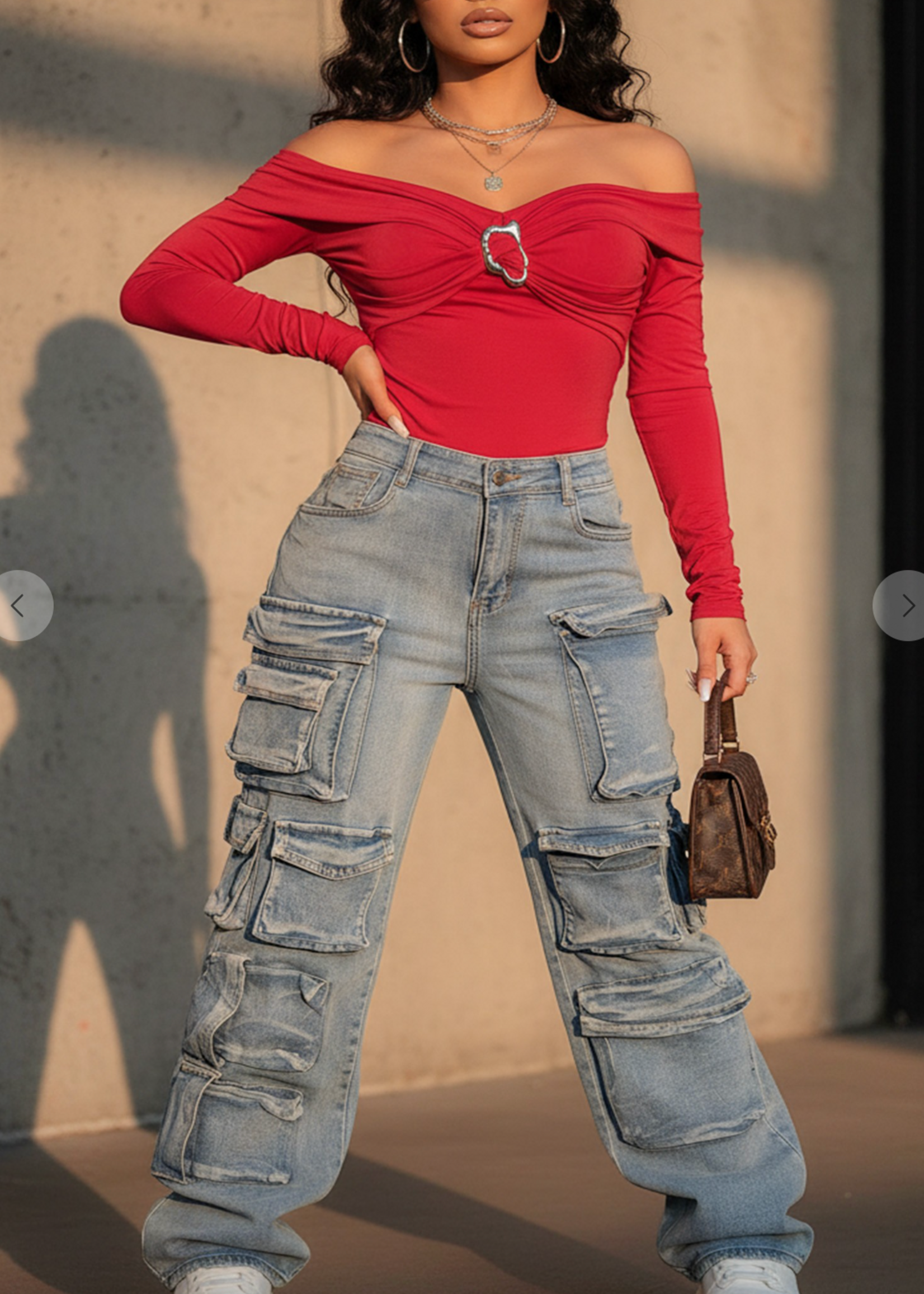 Stop And Look Top  RED