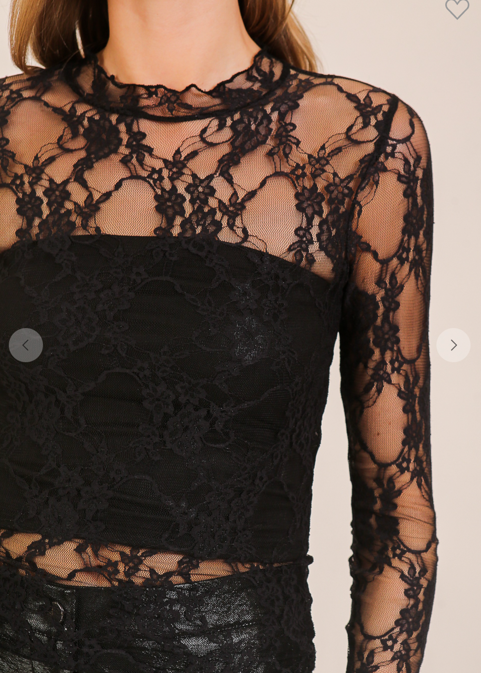 Talk To Me Mesh Top BLACK