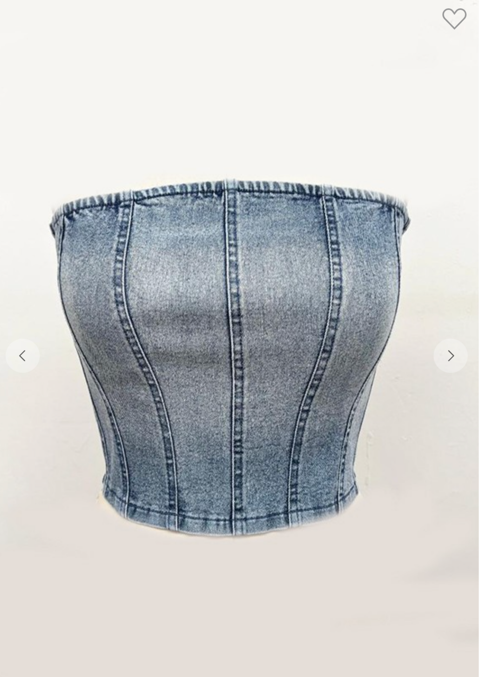 Think About It Denim Tube Top