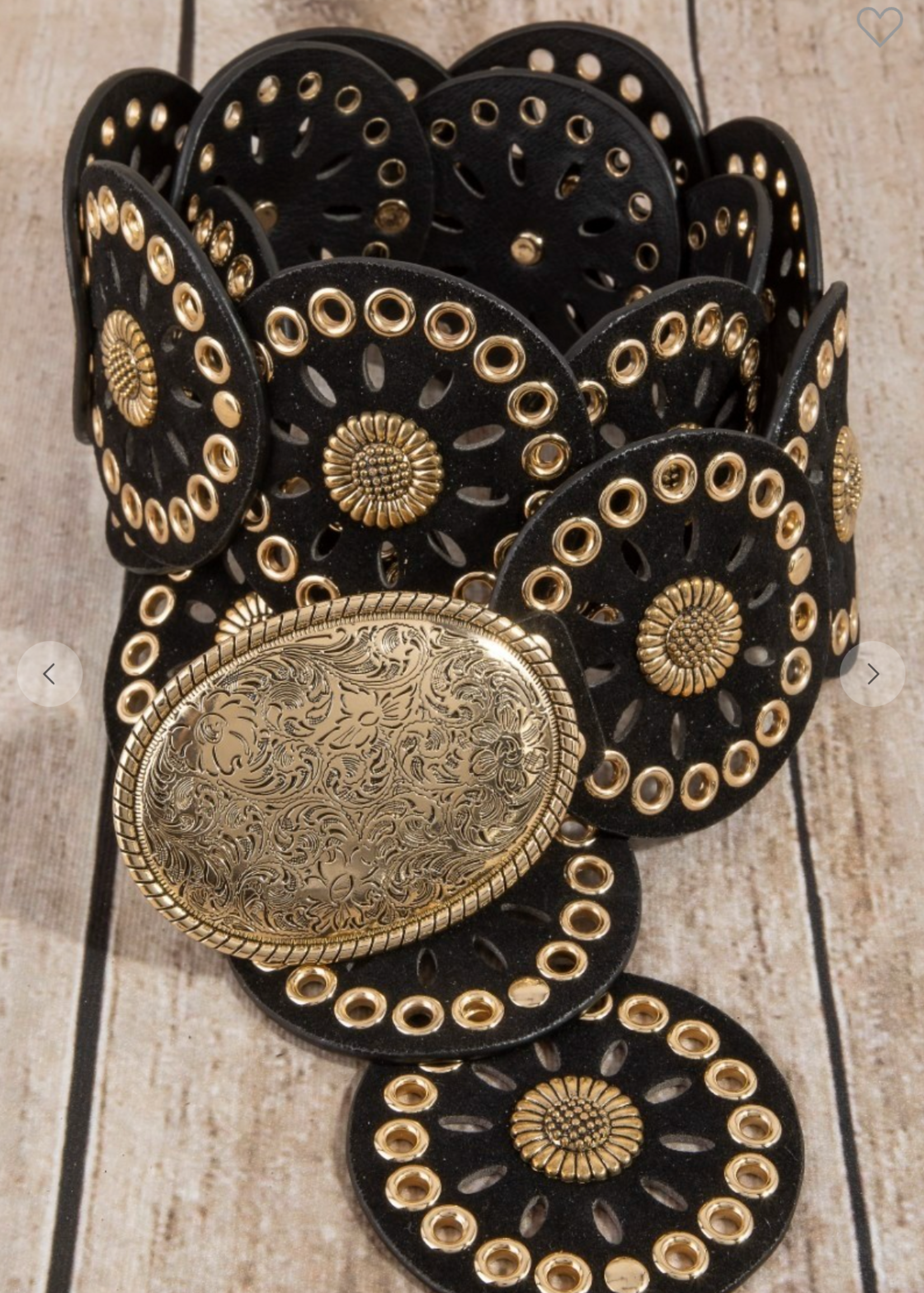 Ranch Rodeo Belt GOLD/BLACK