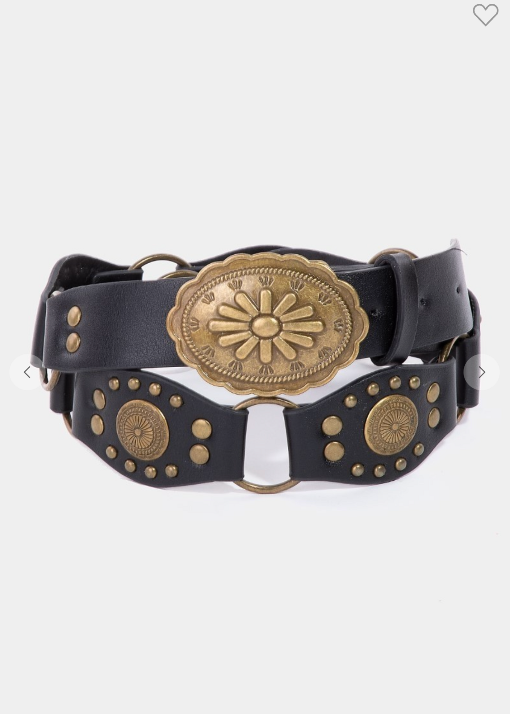 Be My Cow Girl Belt GOLD/BLACK