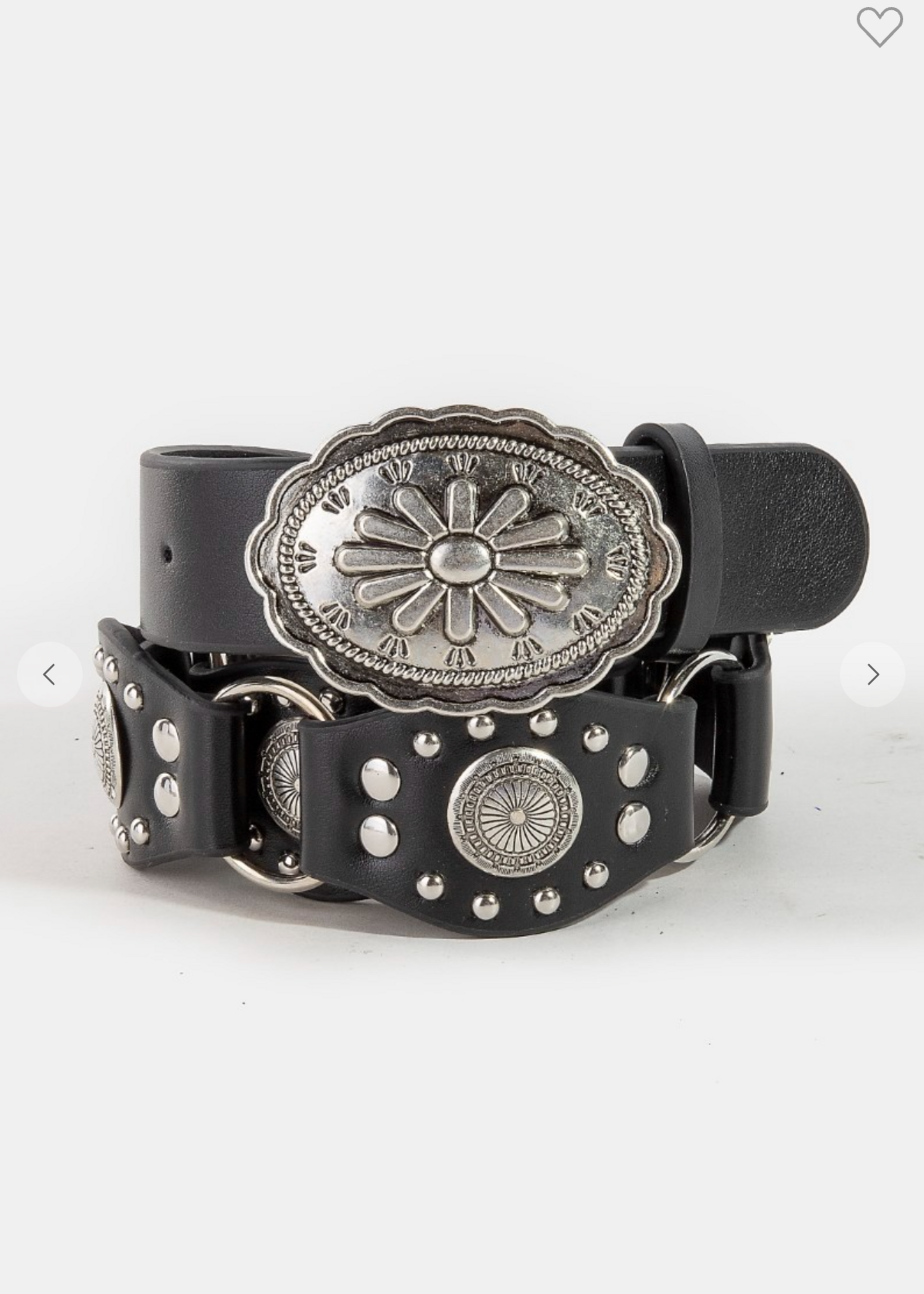 Be My Cow Girl Belt SILVER/BLACK