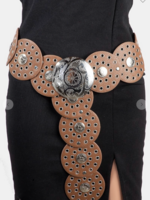 Living The Boho Life Belt BROWN SILVER