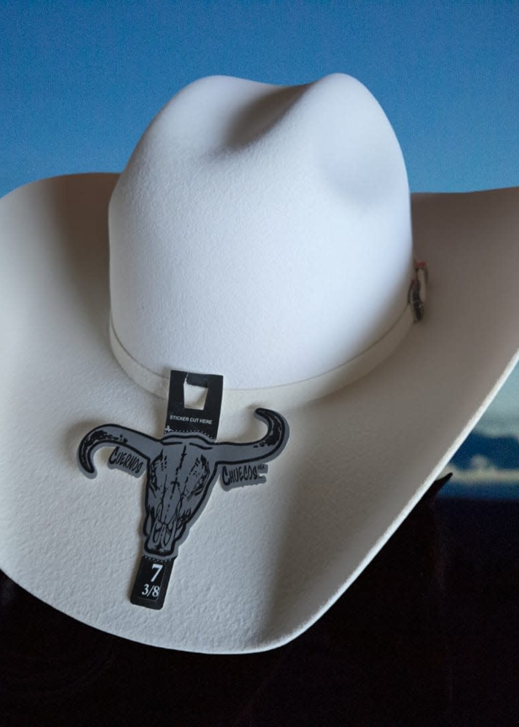 Tejana 6X Cuernos Chuecos "Oscar" Blanca