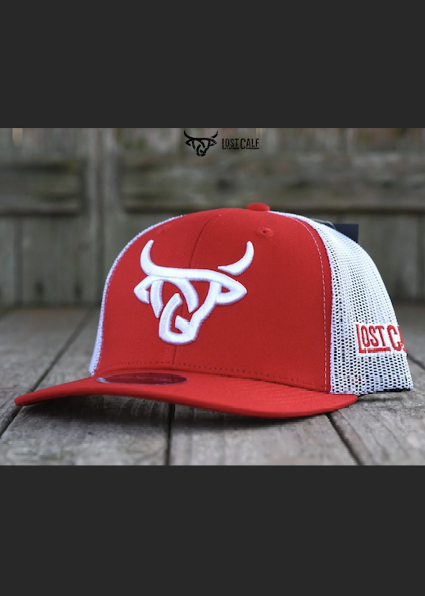 Red/ White Curve Hat