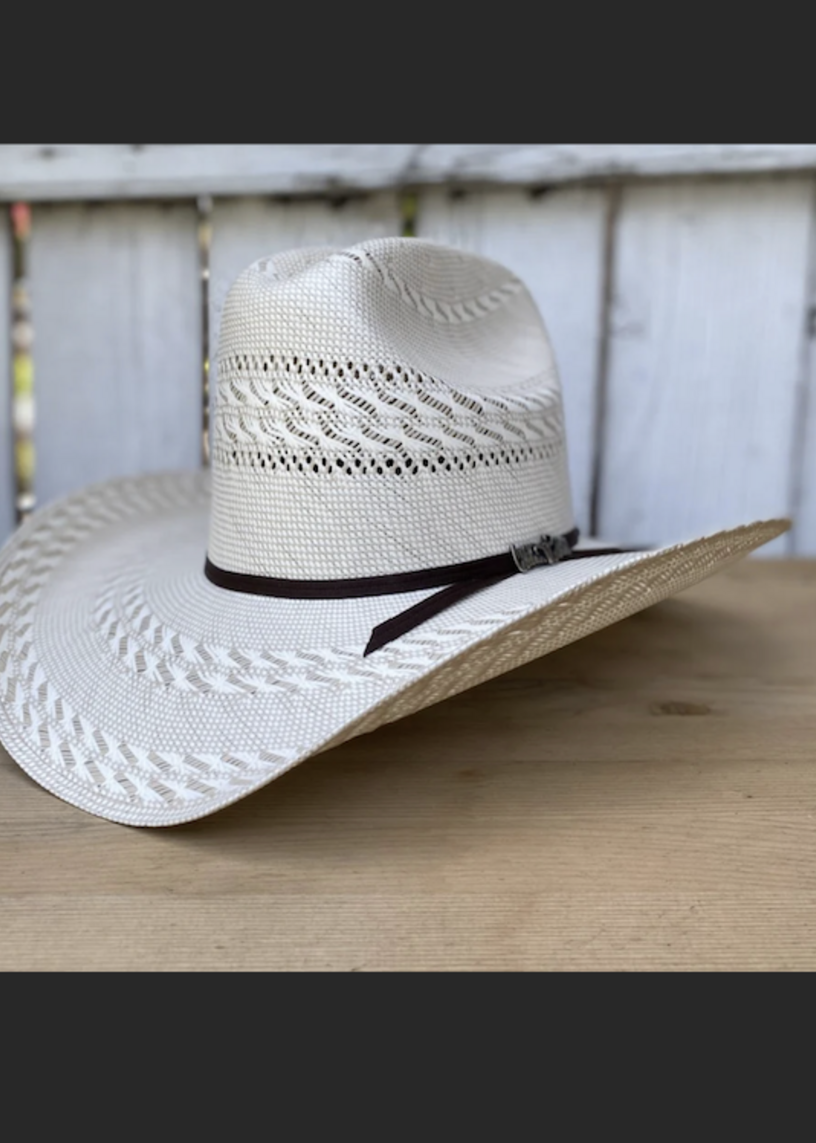 Sombrero Vaquero 100X Sonora Bi-Color 3 Randas Cuernos Chuecos