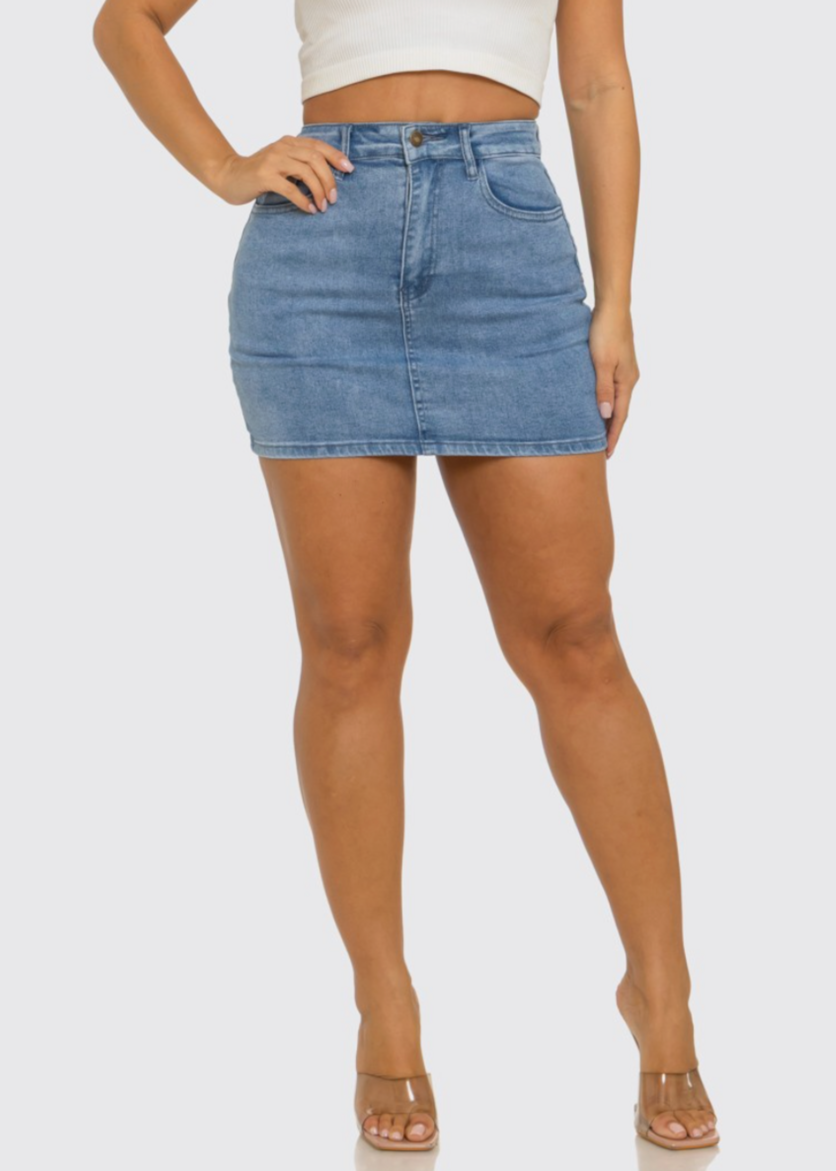 Don't Think Too Much Denim Skirt