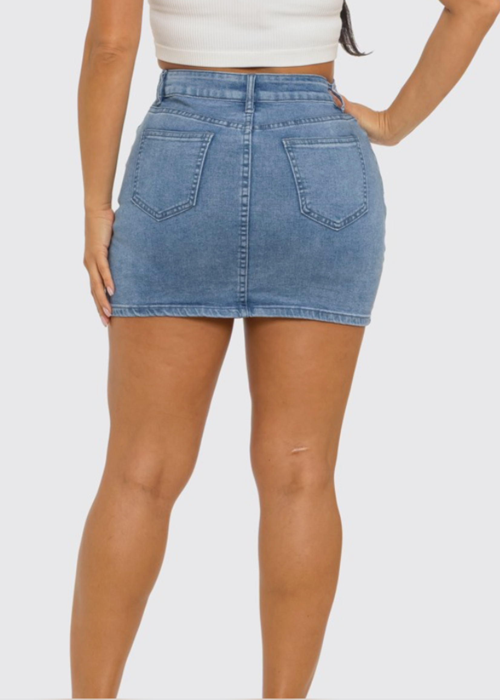 Don't Think Too Much Denim Skirt