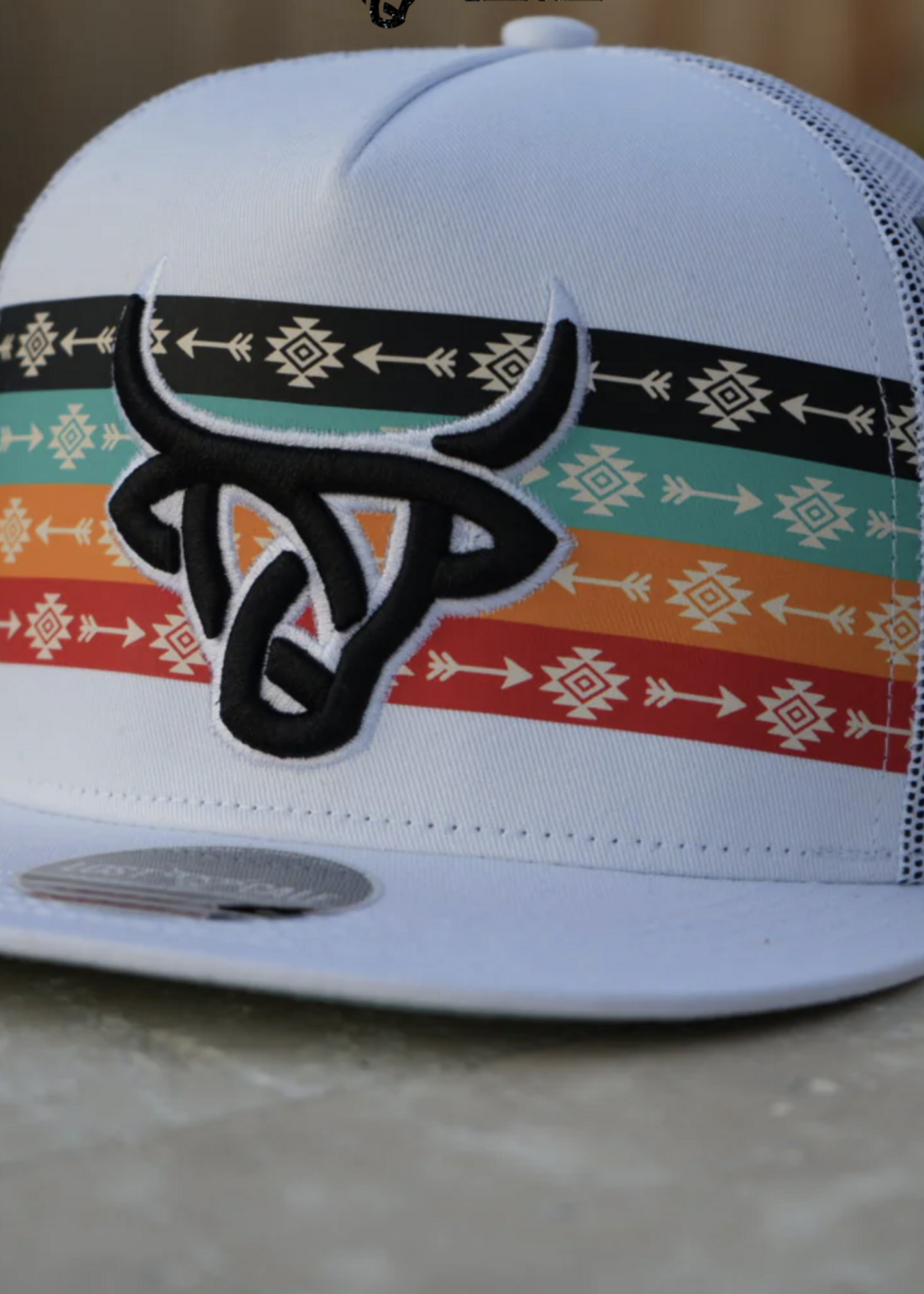 Arrow Flat Hat White