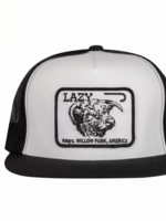 Lazy J Ranch Wear White & Black Willow Cattle Headquarters Classic Five Panel Trucker Hat