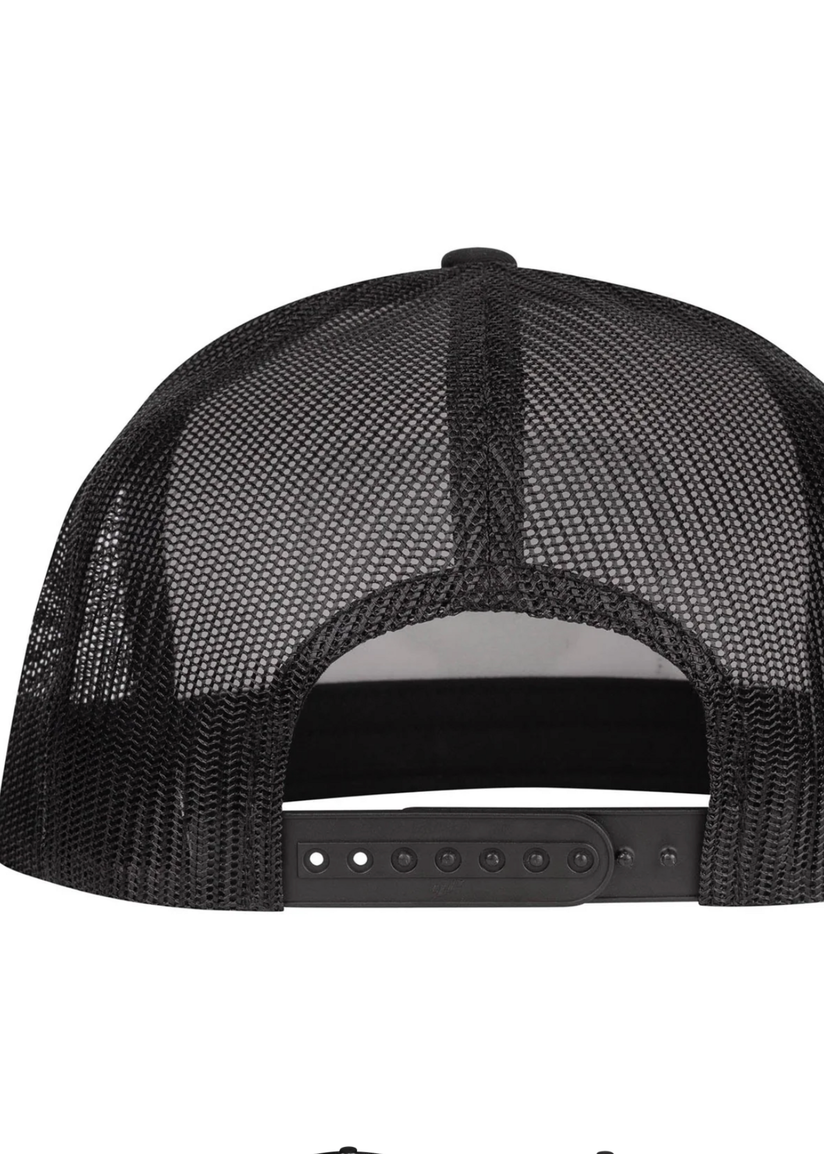 Lazy J Ranch Wear White & Black Willow Cattle Headquarters Classic Five Panel Trucker Hat