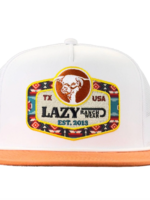 Lazy J Ranch Orange & White Drifter Classic Five Panel Trucker Hat