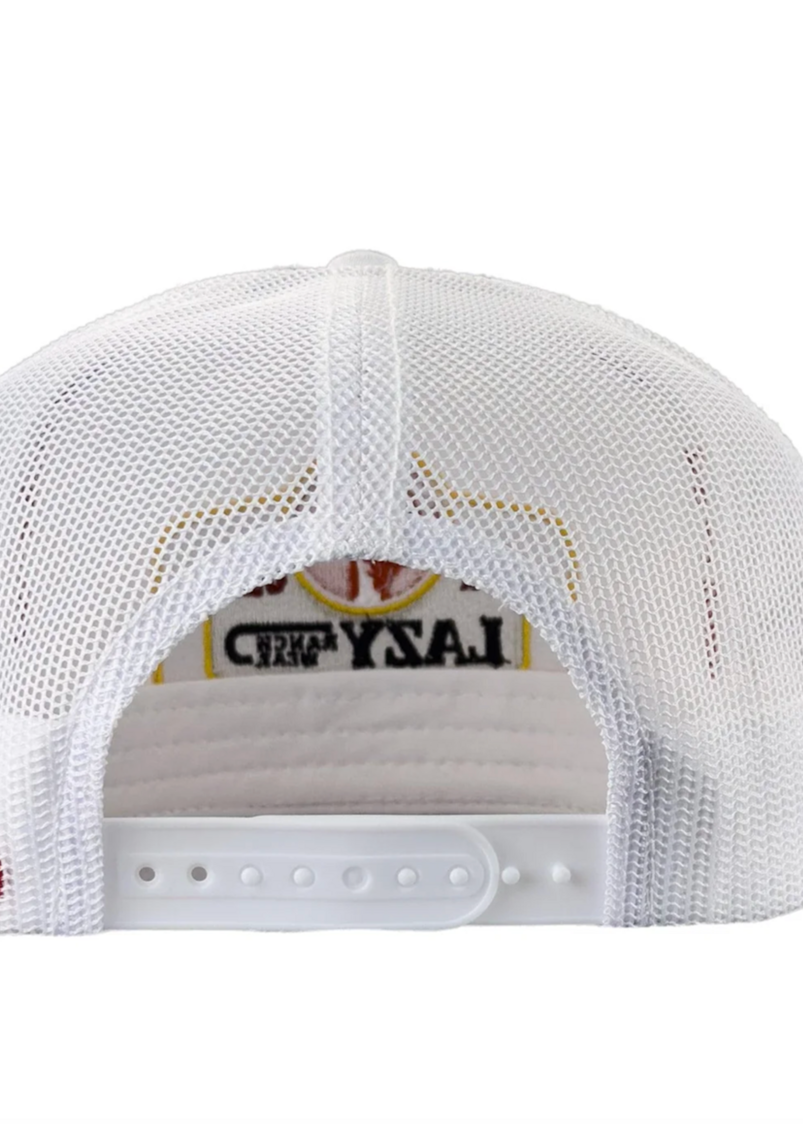Lazy J Ranch Orange & White Drifter Classic Five Panel Trucker Hat