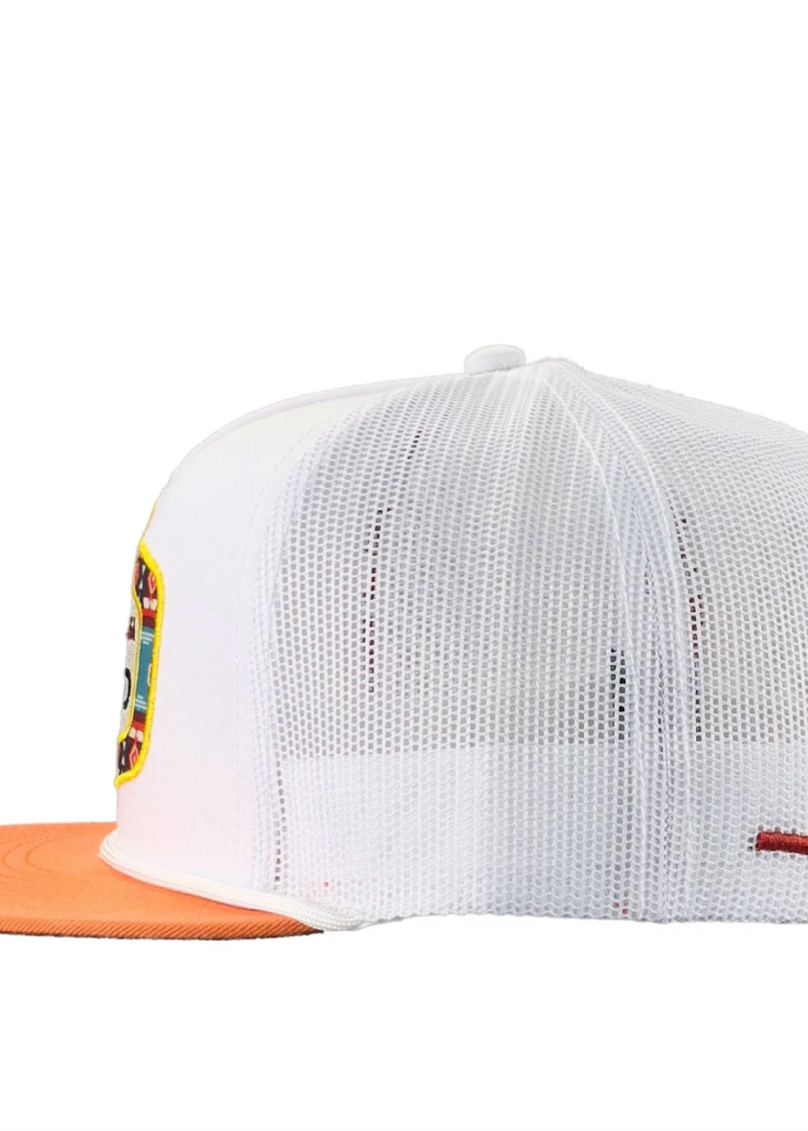 Lazy J Ranch Orange & White Drifter Classic Five Panel Trucker Hat
