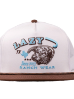 Lazy J Ranch White & Brown Desert Frost Classic Rope Trucker Hat