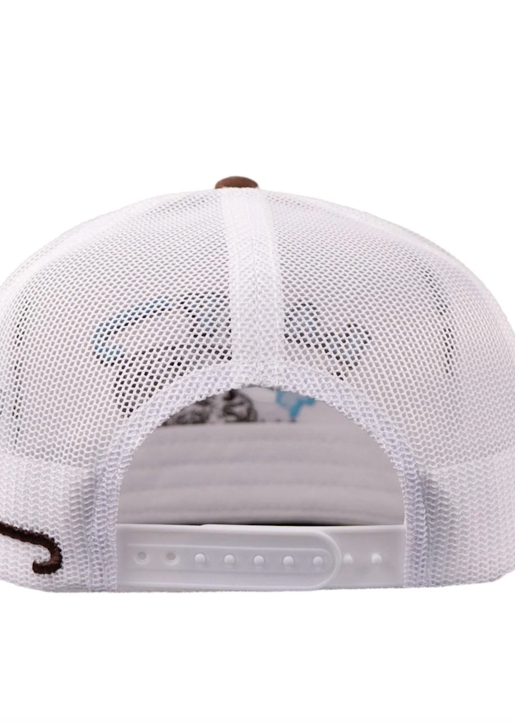 Lazy J Ranch White & Brown Desert Frost Classic Rope Trucker Hat
