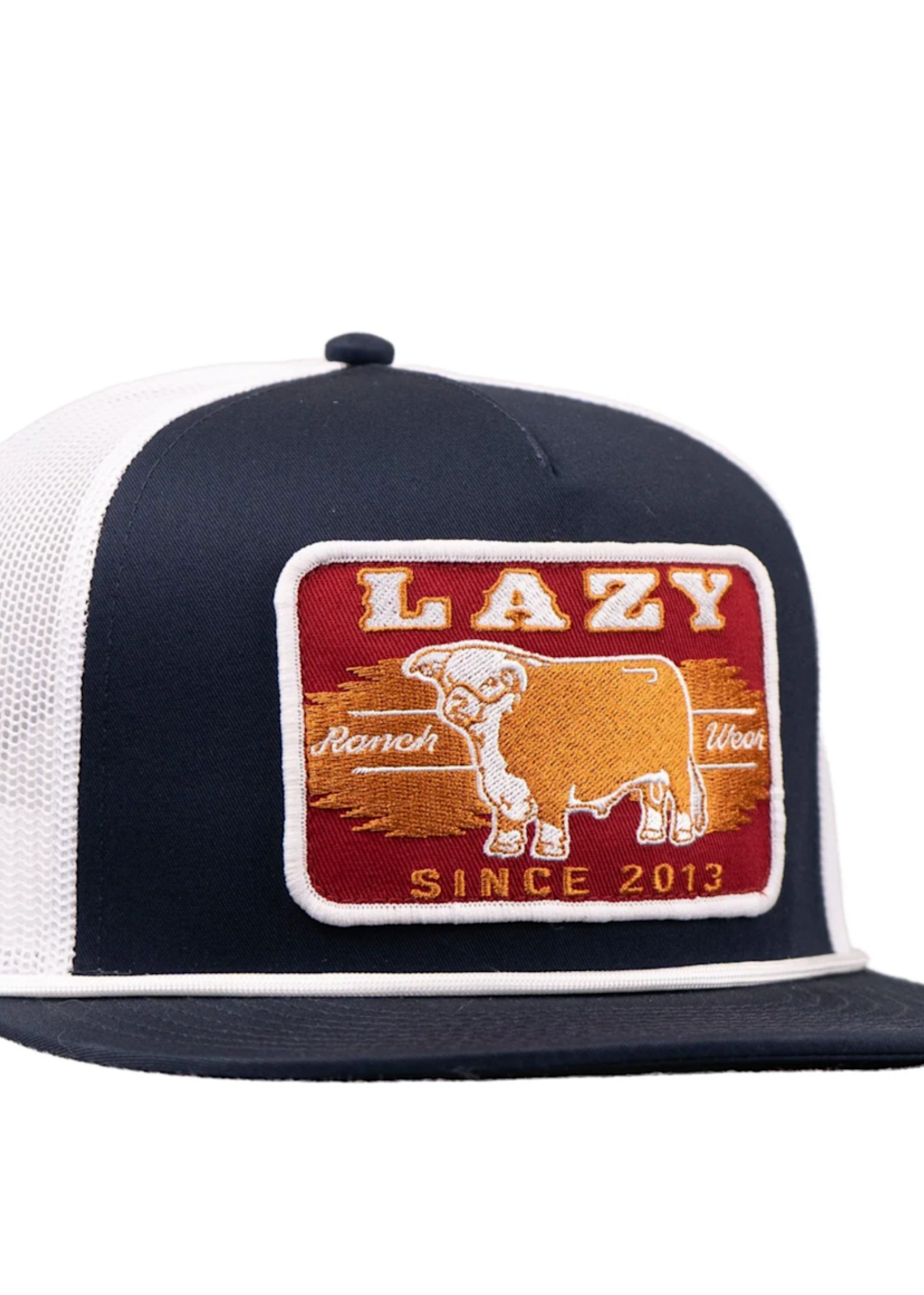 Lazy J Ranch Navy & White Wildfire Classic Rope Trucker Hat