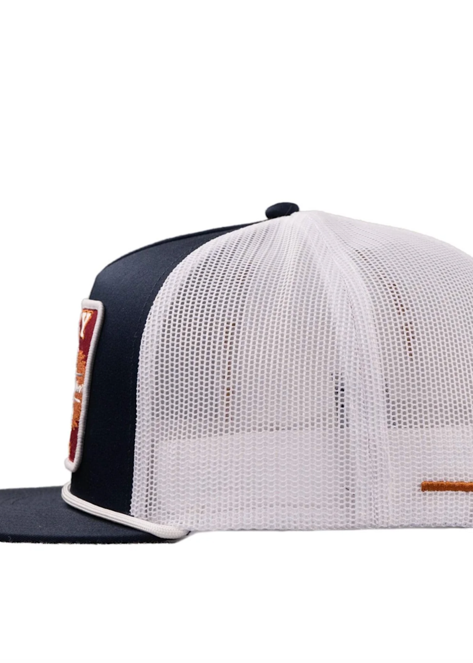 Lazy J Ranch Navy & White Wildfire Classic Rope Trucker Hat