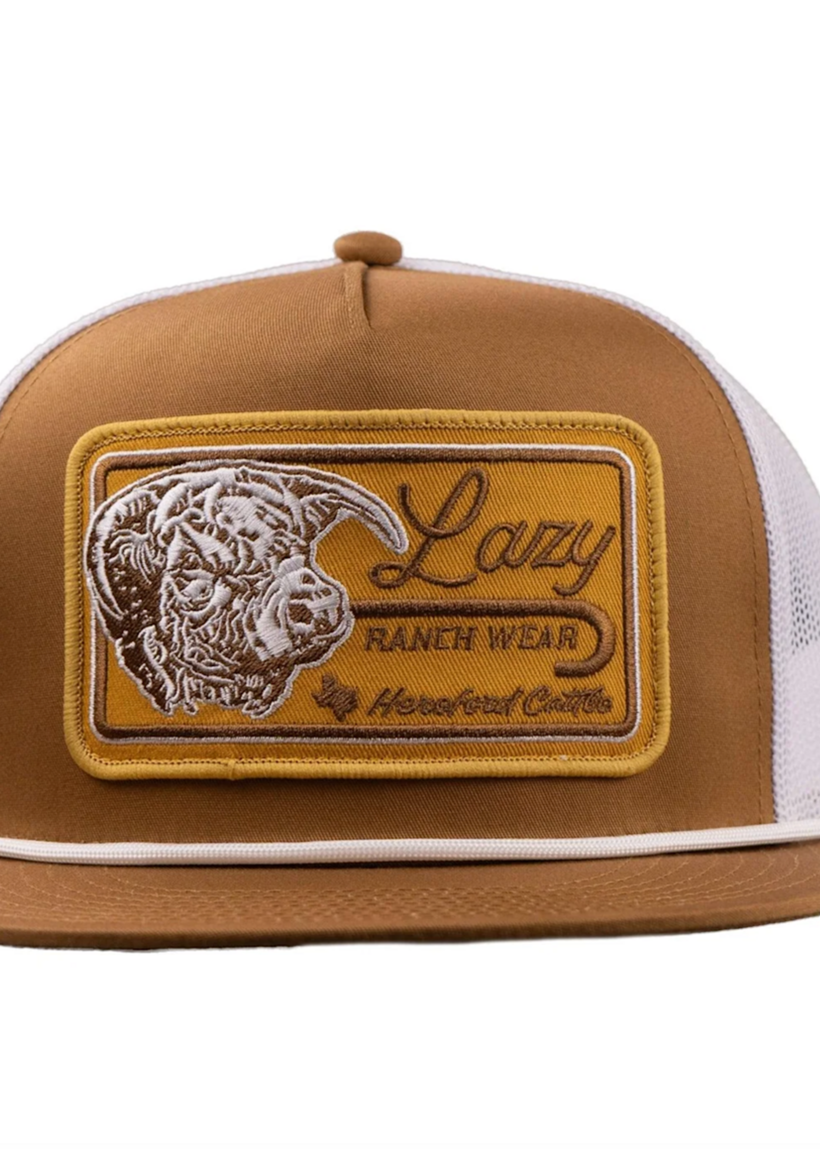 Lazy J Ranch Coyote Brown & White Dust Storm Classic Rope Trucker Hat
