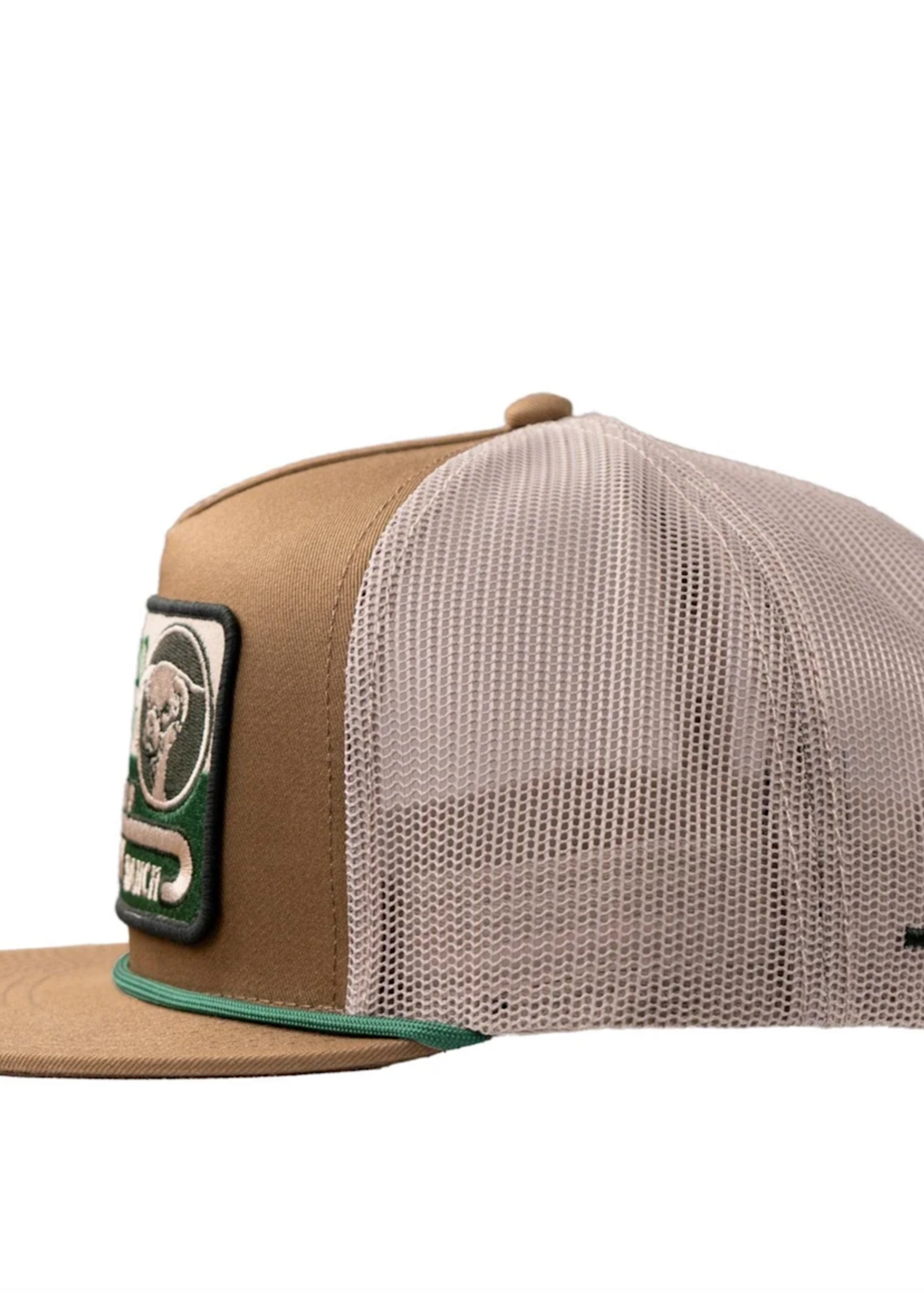 Lazy J Ranch Coyote Brown & White Shafter Classic Rope Trucker Hat