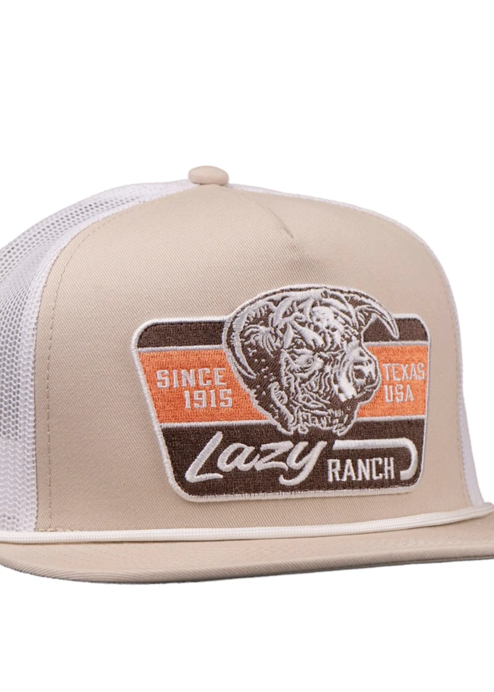 Lazy J Ranch Tan & White Texas Rust Classic Rope Trucker Hat