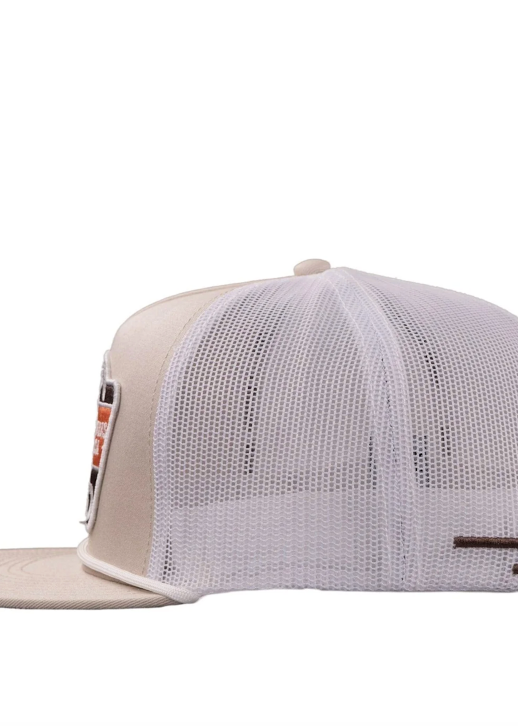 Lazy J Ranch Tan & White Texas Rust Classic Rope Trucker Hat