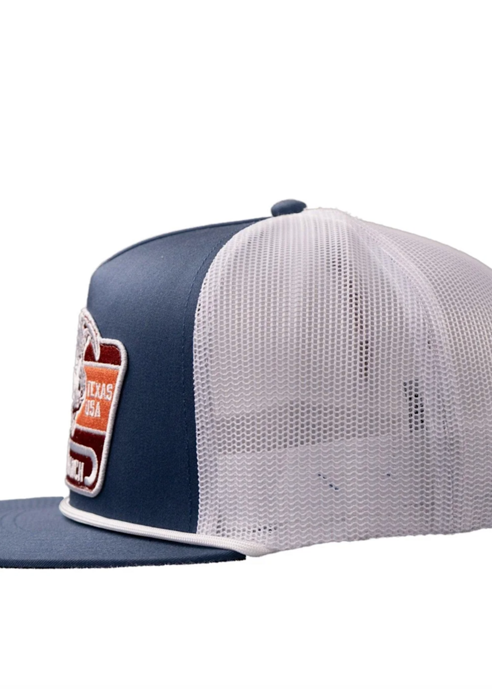 Lazy J Ranch Royal Blue & White Texas Rust Classic Rope Trucker Hat