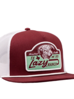Lazy J Ranch Maroon & White Albany Classic Rope Trucker Hat