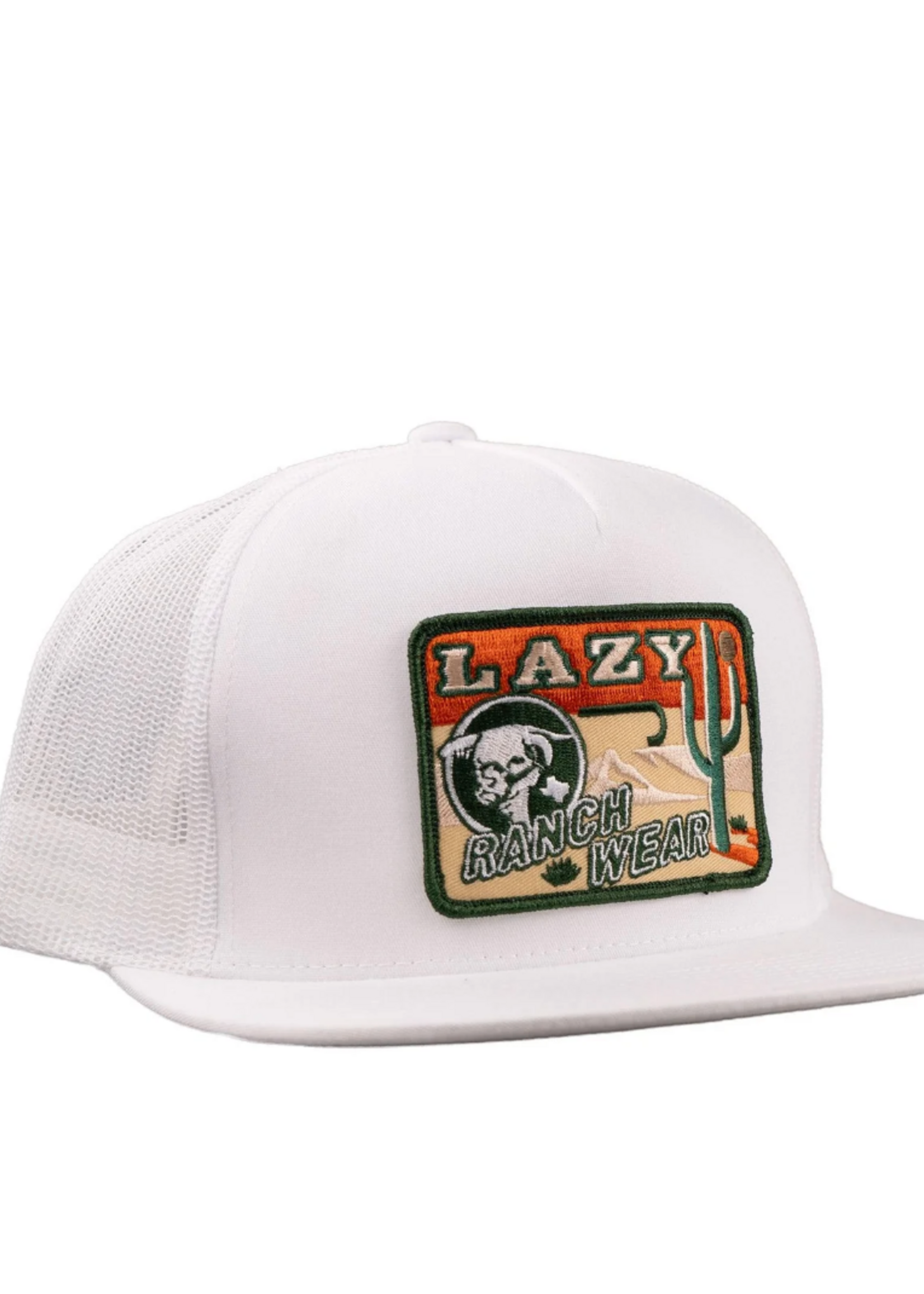 Lazy J Ranch White Big Bend Classic Five Panel Trucker Hat