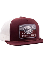 Lazy J Ranch Maroon & White Red Rock Classic Rope Trucker Hat