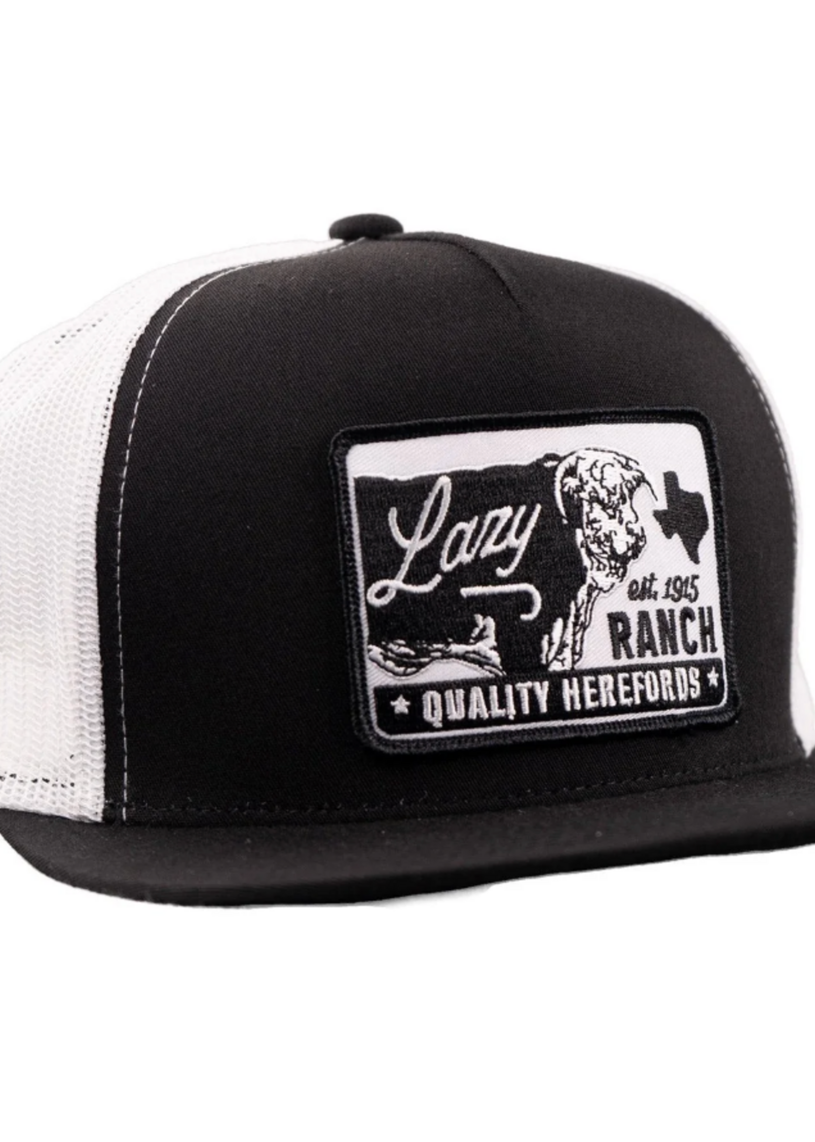 Lazy J Ranch Black & White Legado Classic Five Panel Trucker Hat
