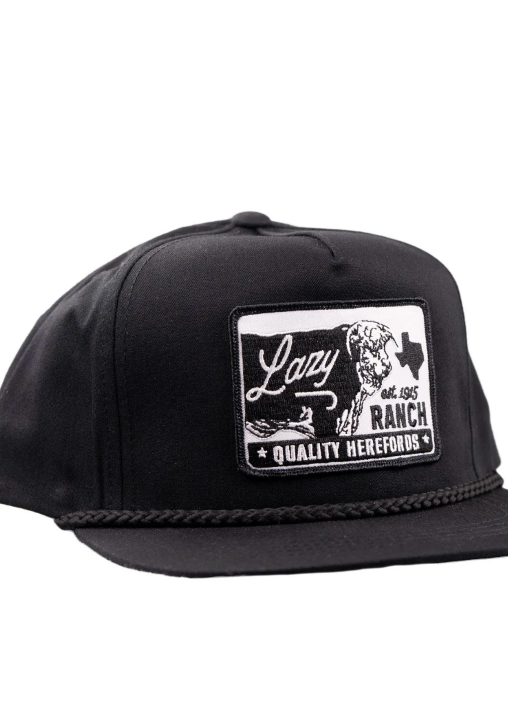 Lazy J Ranch Black Legado Classic Rope Trucker Hat