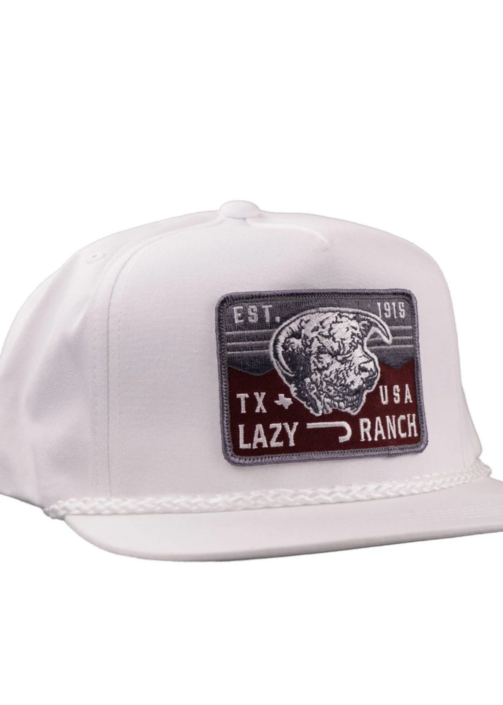 Lazy J Ranch White Red Rock Classic Rope Trucker Hat