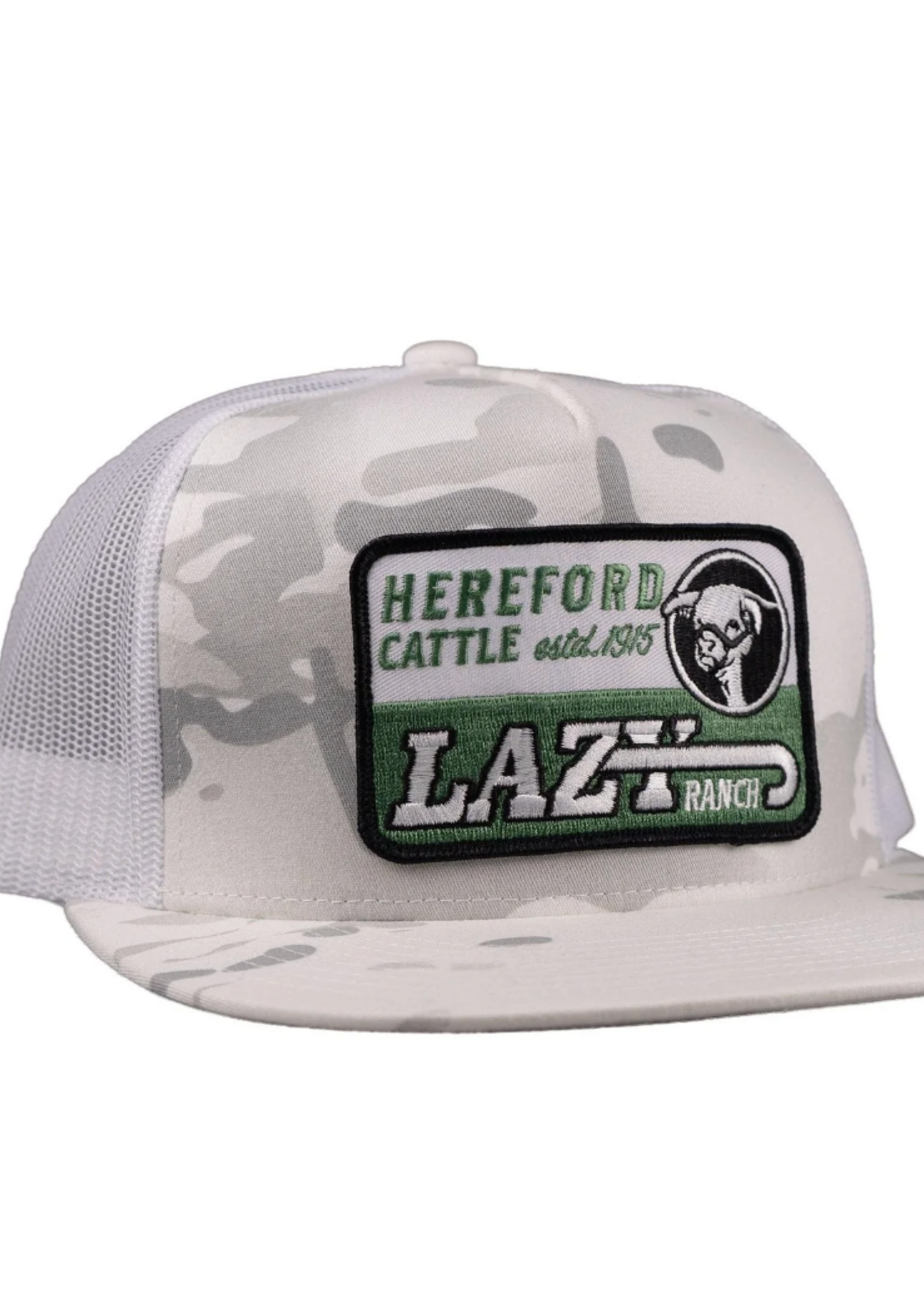 Lazy J Ranch White Camouflage Shafter Classic Five Panel Trucker Hat