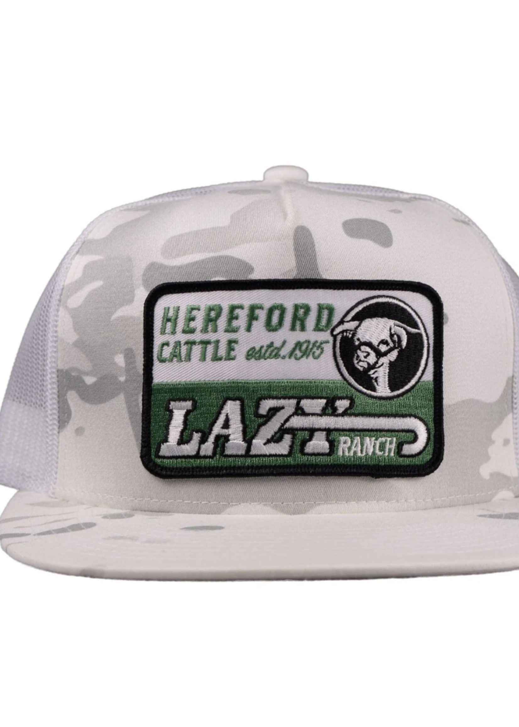 Lazy J Ranch White Camouflage Shafter Classic Five Panel Trucker Hat