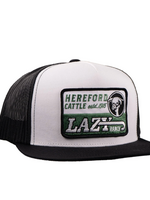 Lazy J Ranch White & Black Shafter Classic Five Panel Trucker Ha
