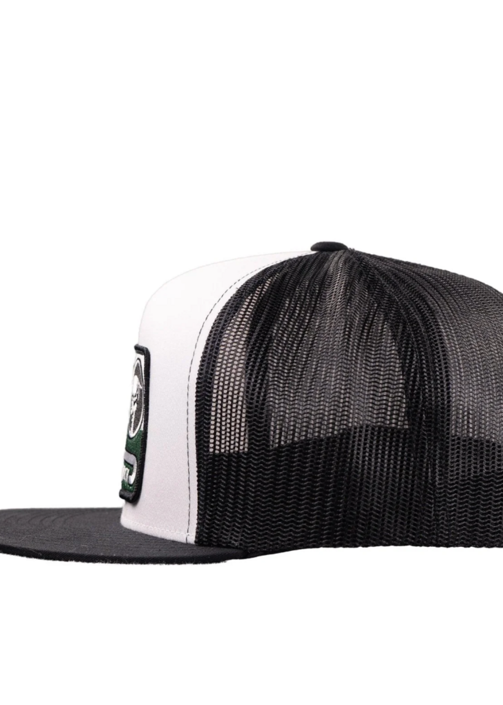 Lazy J Ranch White & Black Shafter Classic Five Panel Trucker Ha
