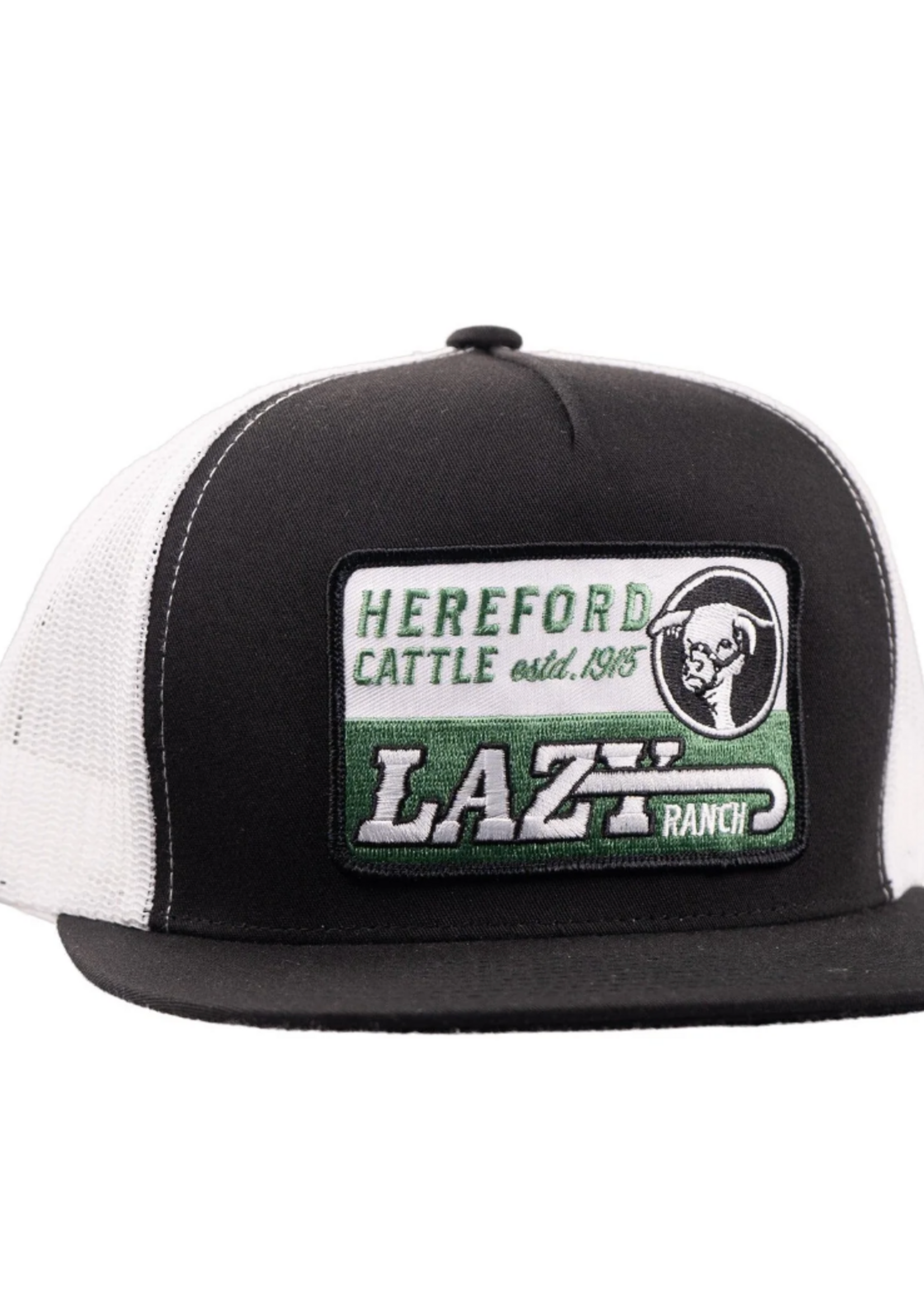 Lazy J Ranch Black & White Shafter Classic Five Panel Trucker Hat