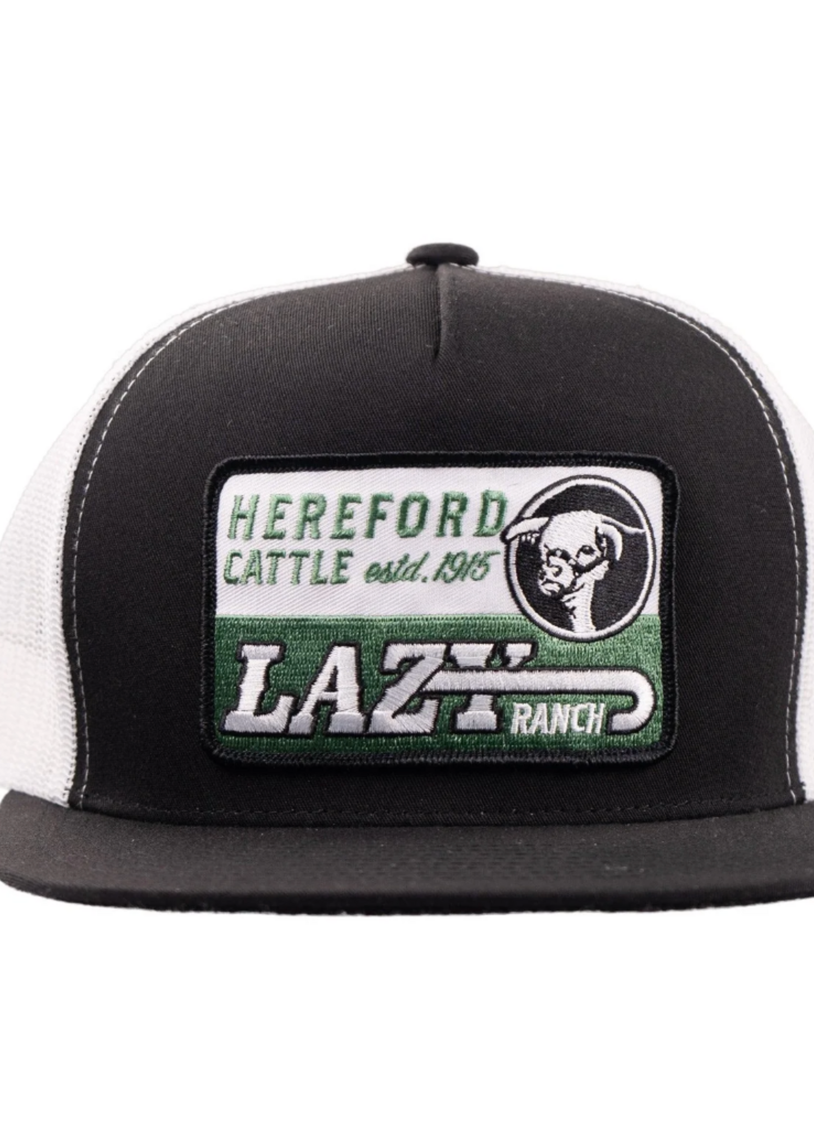 Lazy J Ranch Black & White Shafter Classic Five Panel Trucker Hat